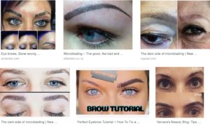 Incorrect Microblading Examples As Shown In Search Results For "Bad Microblading"